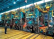 Hot strip rolling mill